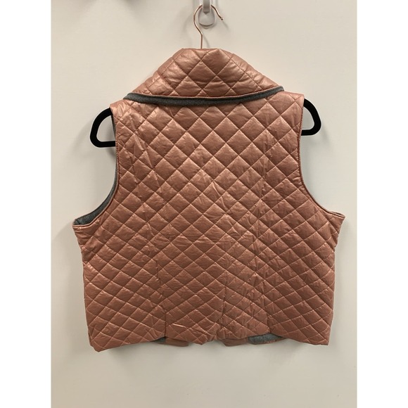 Soft Surroundings Pink XL Snowline Quilted Crossover Puffer Vest Outerwear - Picture 9 of 12